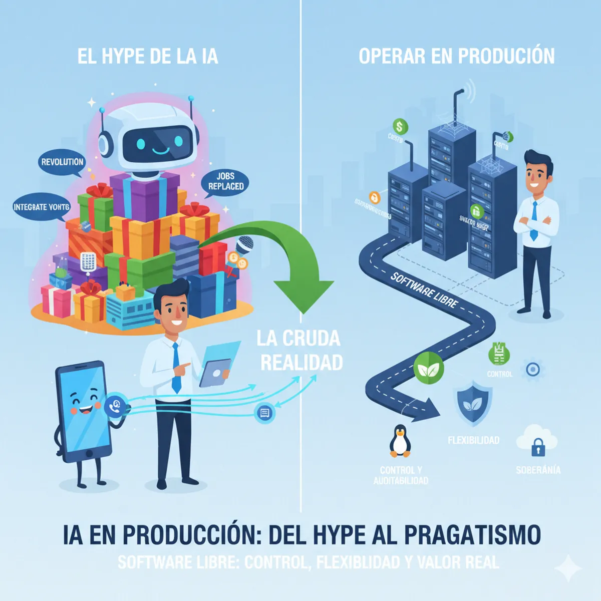 Portada de: La IA, el costo de la realidad y por qué creo que el software libre puede ganar terreno