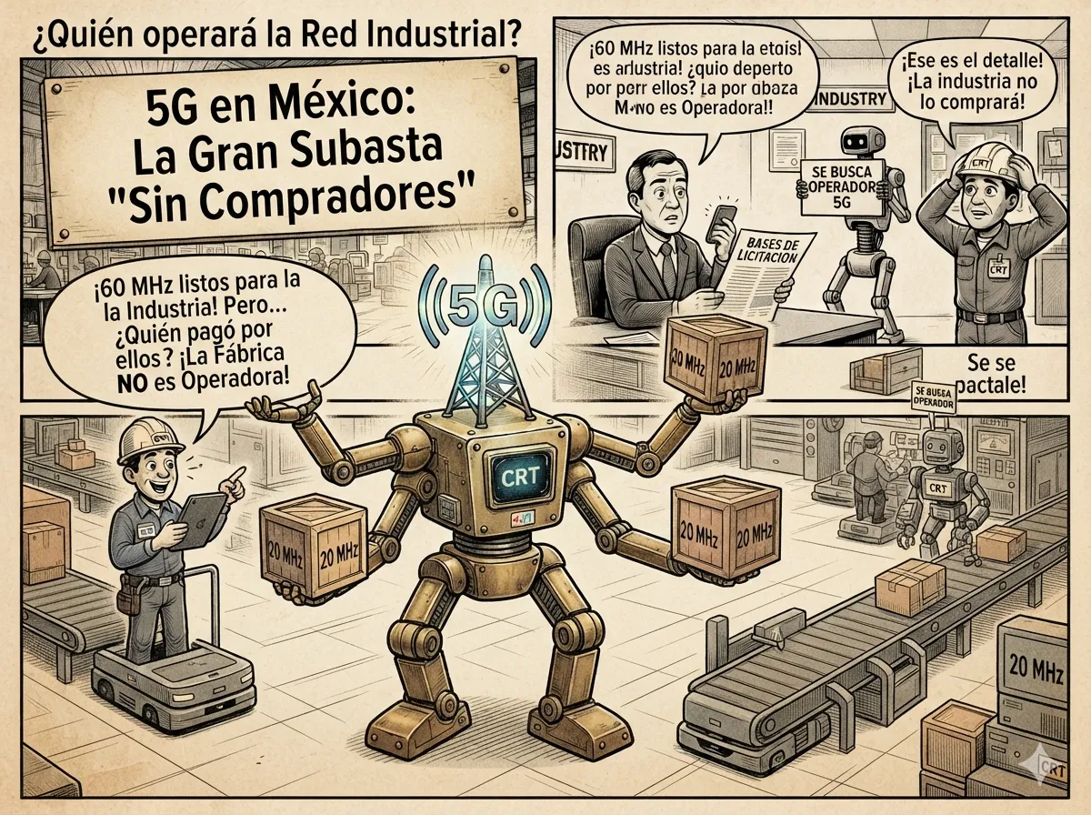 Portada de: Redes industriales: qué licita México en 2.3 GHz y qué no puede garantizar la subasta
